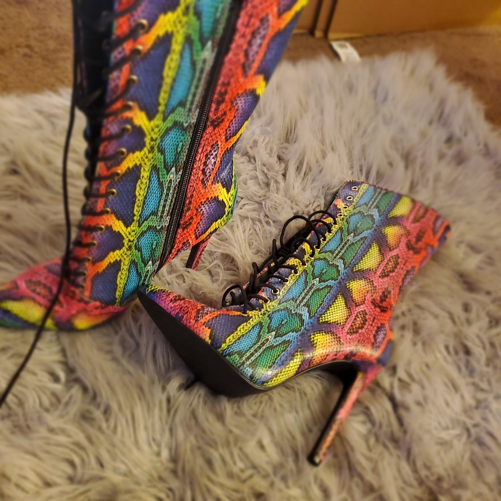 Snake skin heels